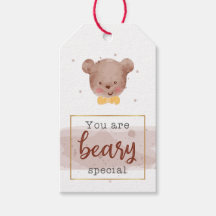 You Are Beary Special Watercolor Gift Tag