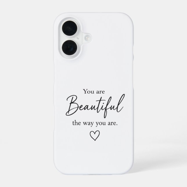 You Are Beautiful Aesthetic iPhone 16 Case  (Back)