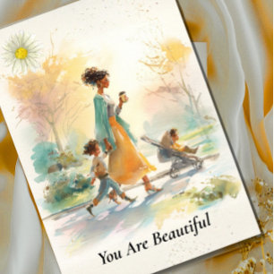 You Are Beautiful African American Mother's Day  Card