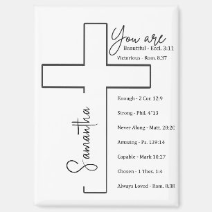 You are beautiful cross personalized magnet