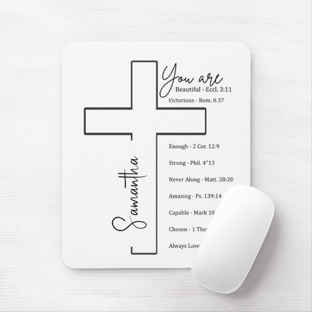 You are beautiful cross personalized mouse pad (With Mouse)