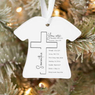 You are beautiful cross personalized ornament