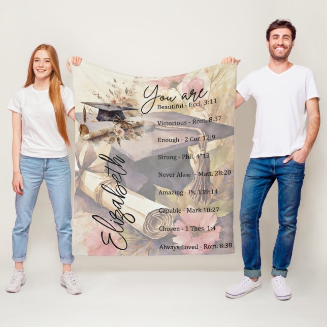 You are beautiful graduation personalized  fleece blanket (In Situ)