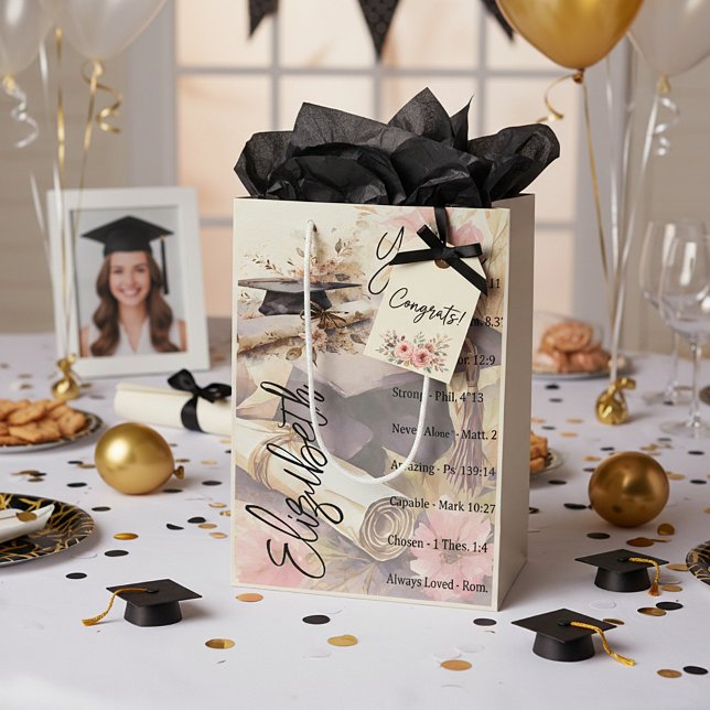 You are beautiful graduation personalized  medium gift bag (Creator Uploaded)