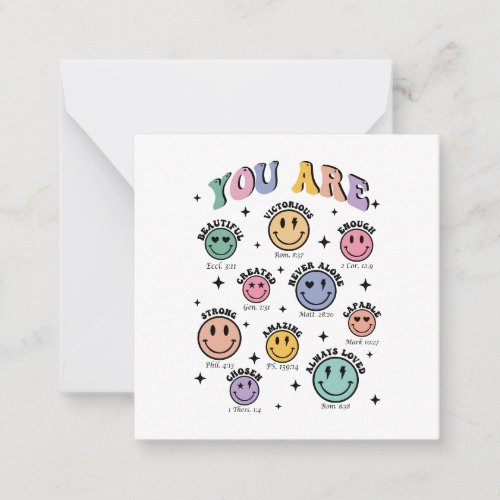 You are beautiful love yourself messages note card