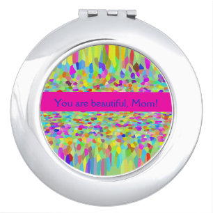 You Are Beautiful, Mom! Confetti Garden Fringe Vanity Mirror