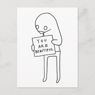 you are beautiful postcard