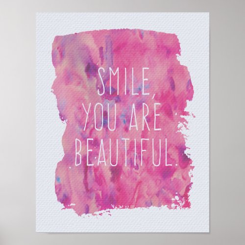 You Are Beautiful Quote Poster