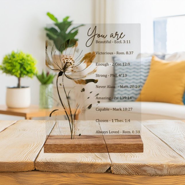 You are beautiful scriptures acrylic sign (Creator Uploaded)