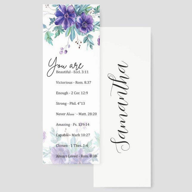 You are - beautiful, scriptures personalized bookmarks (Front & Back)