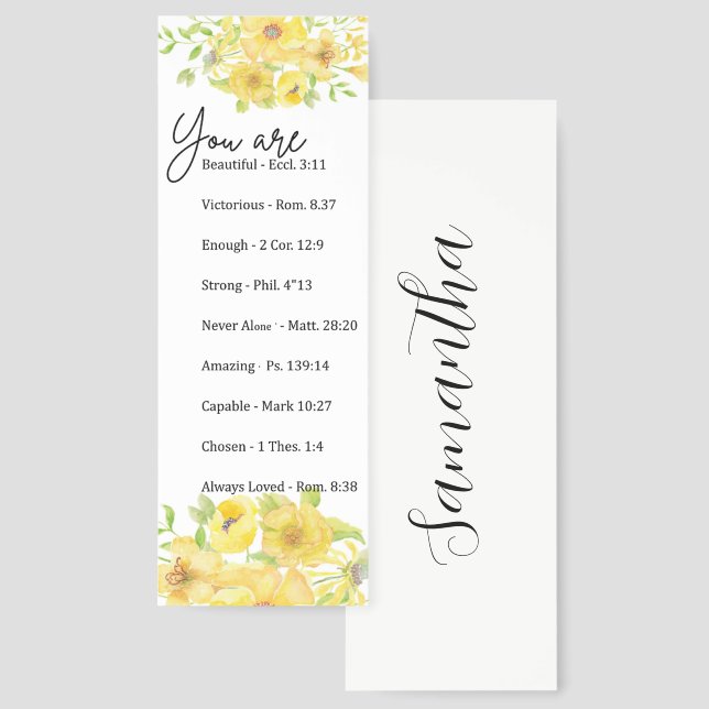You are - beautiful, scriptures personalized bookmarks (Front & Back)