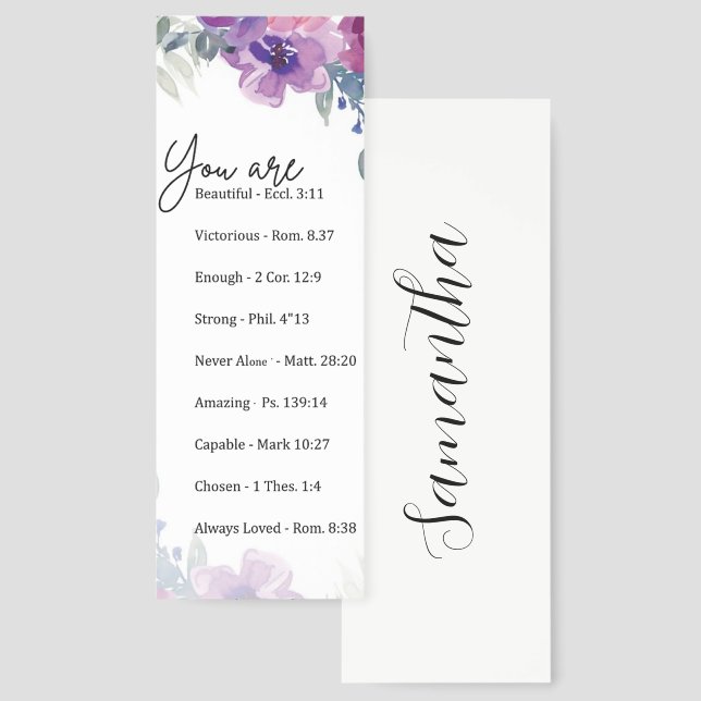 You are - beautiful, scriptures personalized bookmarks (Front & Back)