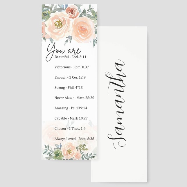 You are - beautiful, scriptures personalized bookmarks (Front & Back)