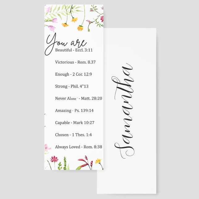 You are - beautiful, scriptures personalized bookmarks (Front & Back)