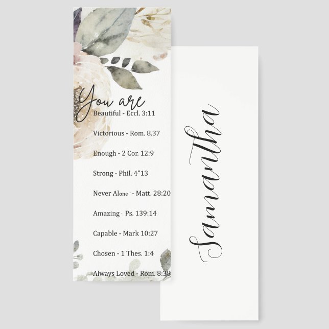 You are - beautiful, scriptures personalized bookmarks (Front & Back)