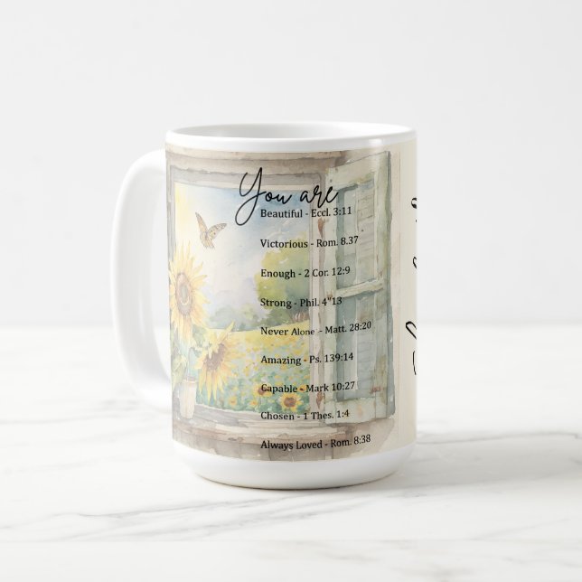 You are: Beautiful, scriptures personalized Coffee Mug (Front Left)