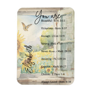 You are: Beautiful, scriptures personalized Magnet