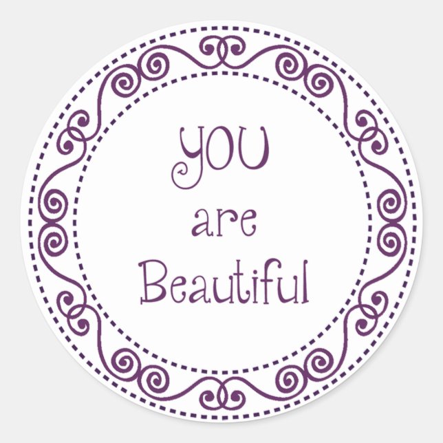 You are Beautiful Stickers (Front)