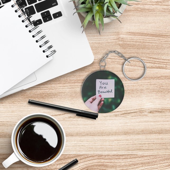 You are beautiful text keychain (You are beautiful text keychain)