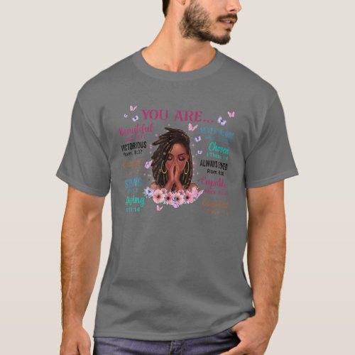 You Are Beautiful Victorious Enough Strong Floral T_Shirt