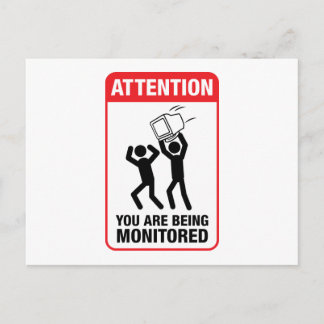 You Are Being Monitored - Office Humor Postcard