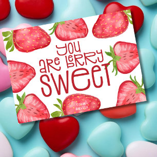 you are berry sweet, funny valentine's day holiday card