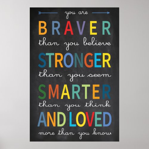 You are braver Classroom Poster