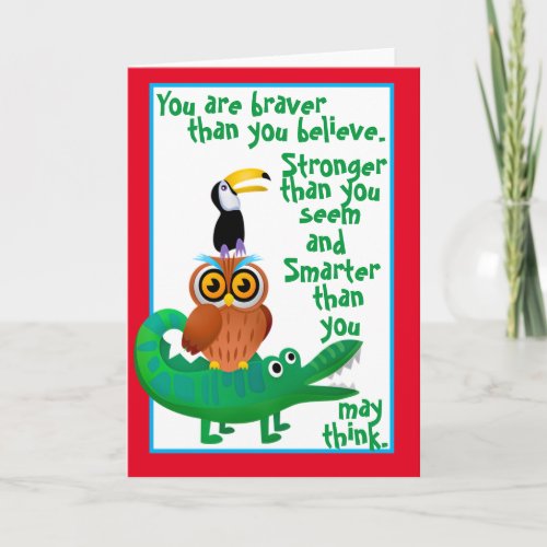 You are braver Positive quote Card