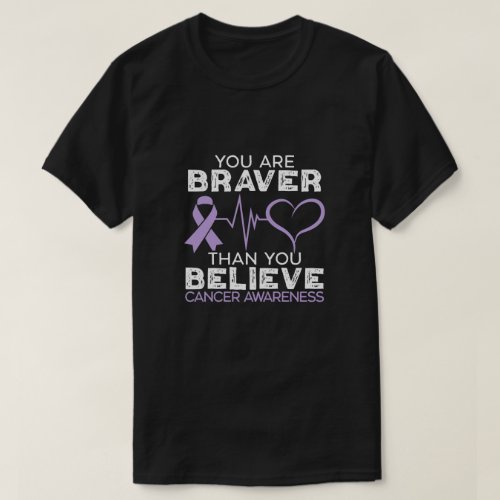 You Are Braver Than You Believe Cancer Support T_Shirt