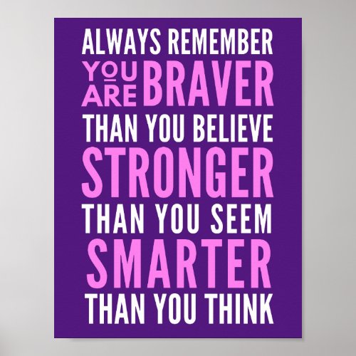 You are Braver Than You Believe Poster