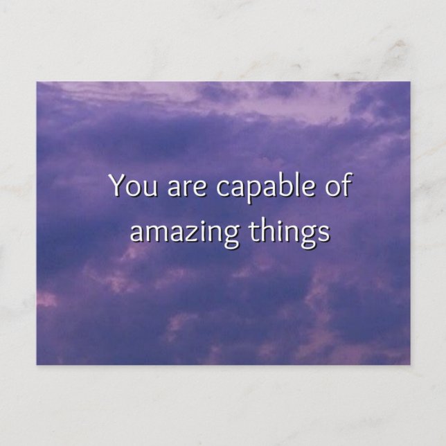 You Are Capable of Amazing Things Postcard (Front)