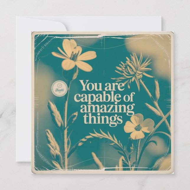 You Are Capable Of Amazing Things Thank You Card (Front)