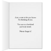 You are Cherished and Loved with Flowers (Inside (Right))