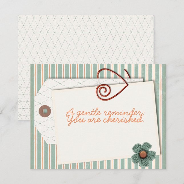 You Are Cherished Flat Note Cards (Front/Back)