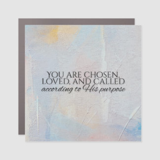 You are chosen christian typography Bible verse Car Magnet