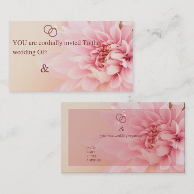 You Are Cordially Invited - Wedding Invitation (Front/Back)