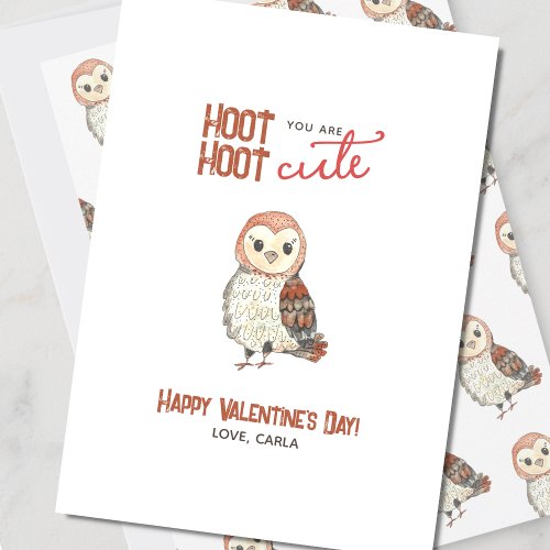 You are Cute Owl Valentines Day Holiday Card