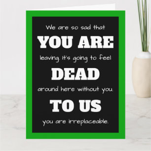[You Are Dead To Us] Funny Co-Worker Leaving Big Card