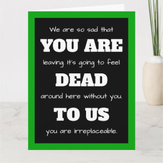 [You Are Dead To Us] Funny Co-Worker Leaving Big Card