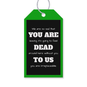 [You Are Dead To Us] Funny Co-worker Leaving  Gift Tags