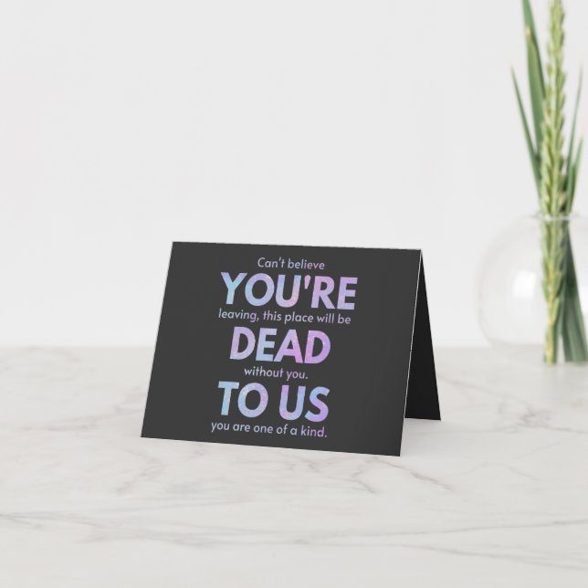 You Are Dead to Us! - R.I.P. Traitor!: Coworker Card (Front)