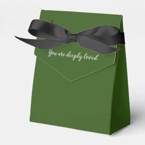 You Are Deeply Loved Forest Green  Black Favor  Favor Boxes