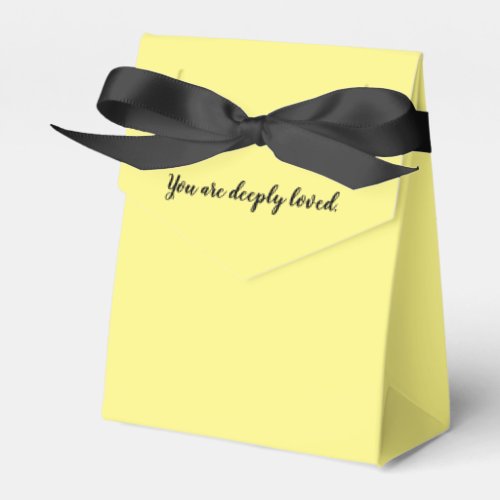You Are Deeply Loved Light Yellow  Black Favor  Favor Boxes