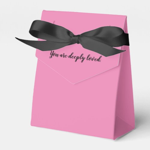 You Are Deeply Loved Pink and Black Favor Box