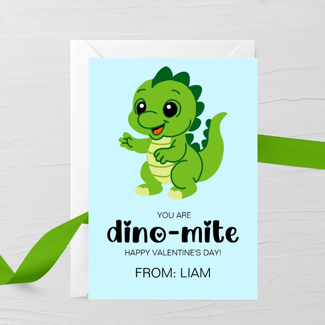 You Are Dino-Mite Kids Valentine Card (Creator Uploaded)