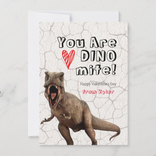 You are DINOmite Classroom Valentines Cards
