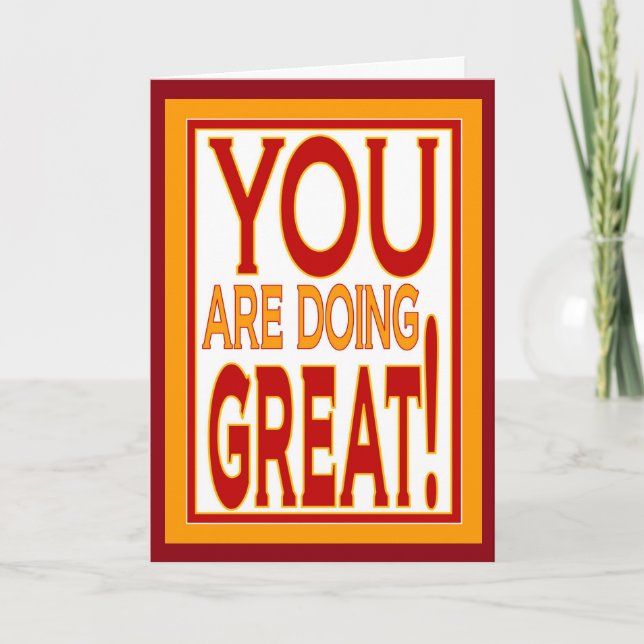 You Are Doing Great! - Encouragement Card (Front)