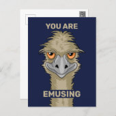 You Are Emusing Funny Emu Pun Postcard (Front/Back)