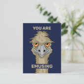 You Are Emusing Funny Emu Pun Postcard (Standing Front)