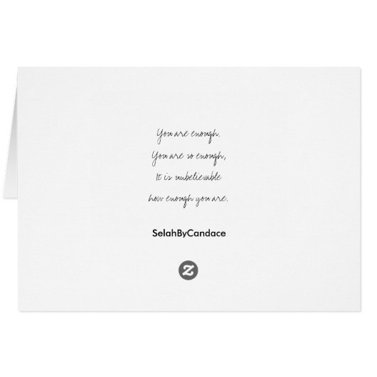 You are Enough Blank Card (Back Horizontal)